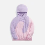 unisex wave knit hoodie in purple and pink - KITH-SHOP