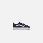 vans kids old skool elastic lace shoes parisian night snow white - KITH-SHOP