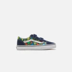 vans old skool shoes blue multi color - KITH-SHOP