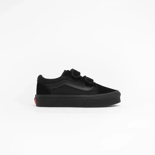 vans pre school old skool v shoes black - KITH-SHOP