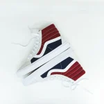 vans sk8 hi reissue retro block sneakers white red blue - KITH-SHOP