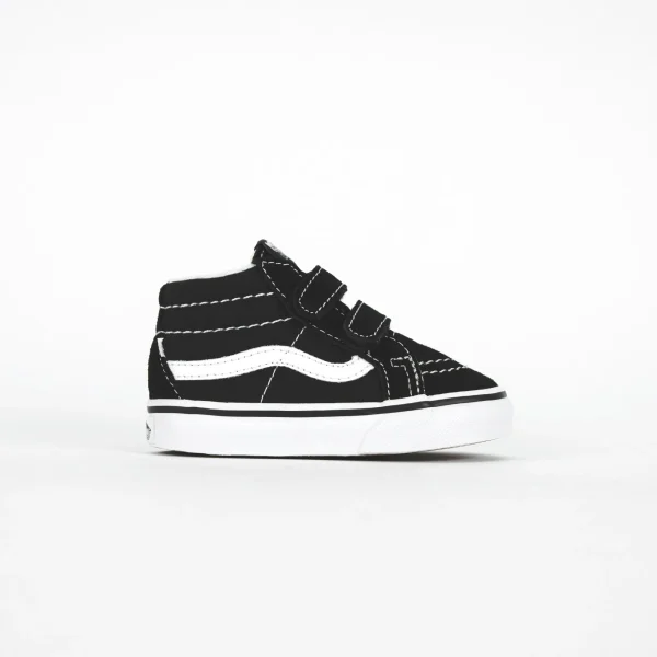 vans toddler sk8 hi mid reissue shoes black true white - KITH-SHOP