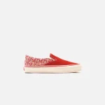 vans u og classic slip on lx in micro daisy racing red - KITH-SHOP