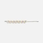 veert 42mm clear pearl flower bracelet in white gold - KITH-SHOP