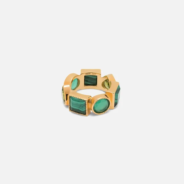 veert green shape ring in yellow gold - KITH-SHOP