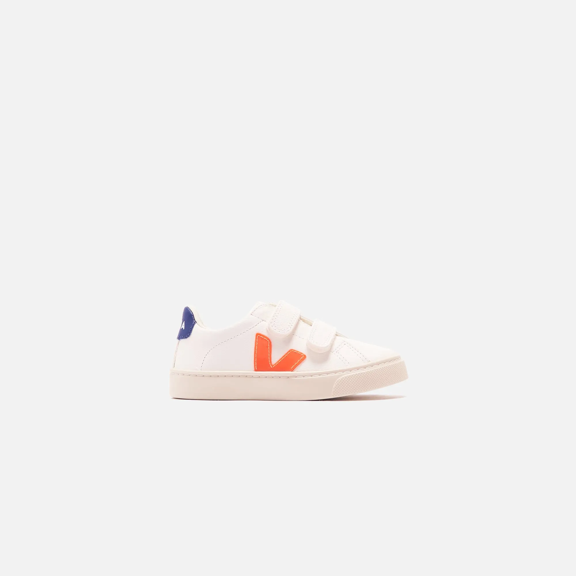 veja kids esplar velcro sneakers white orange cobalt - KITH-SHOP