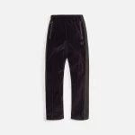 velour narrow track pants in eggplant comfort style - KITH-SHOP