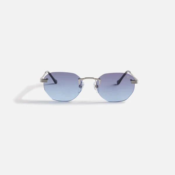 vintage detroit player 24kt white gold drill mount sunglasses grape blue - KITH-SHOP