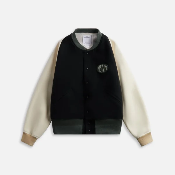 visvim black varsity jacket vsvm - KITH-SHOP