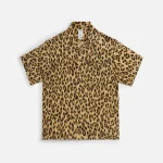 visvim caban leopard print shirt in beige - KITH-SHOP