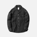 visvim herringbone willard shirt jacket navy - KITH-SHOP