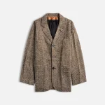 visvim silk bowen blazer in brown - KITH-SHOP