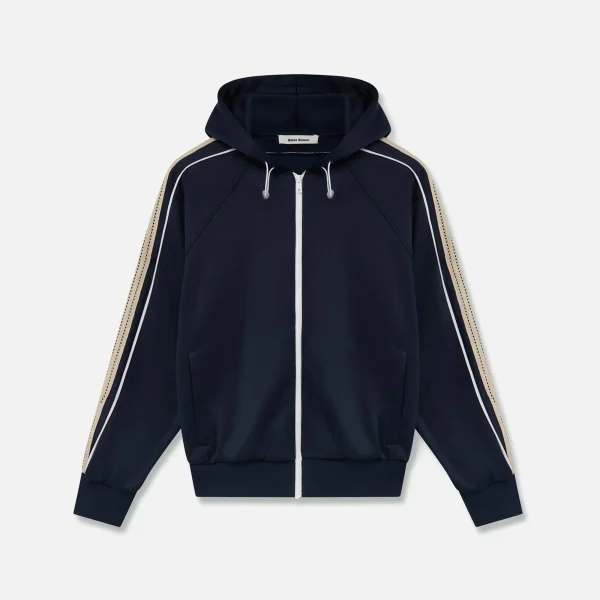 wales bonner navy mantra hoodie - KITH-SHOP