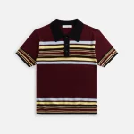 wales bonner wander polo shirt multi color red blue yellow - KITH-SHOP