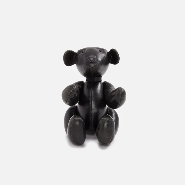 wgaca black gucci leather bear doll - KITH-SHOP