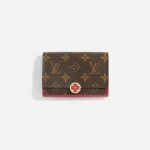 wgaca brown louis vuitton monogram flore compact wallet - KITH-SHOP