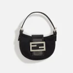 wgaca fendi black jersey mini croissant bag - KITH-SHOP