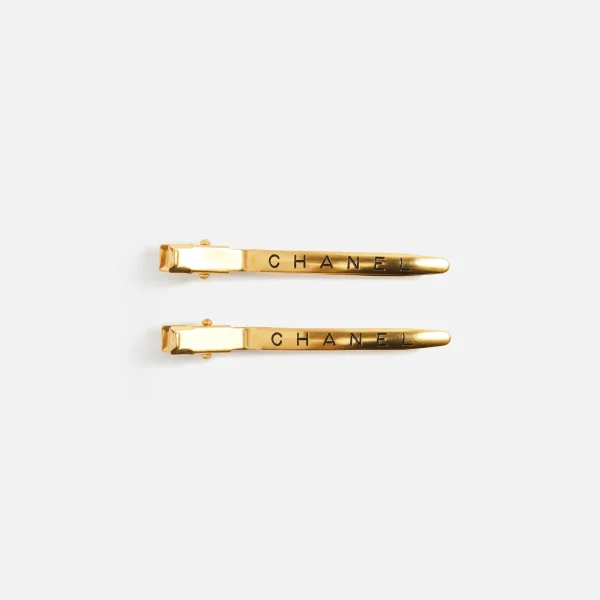 wgaca gold chanel hair clips - KITH-SHOP