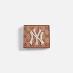 wgaca gucci canvas new york yankees wallet in brown - KITH-SHOP