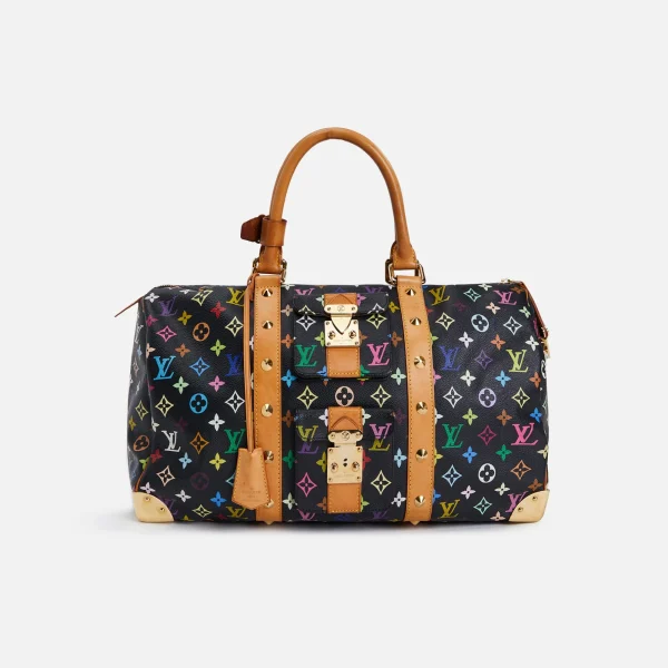 wgaca louis vuitton keepall 45 bag black and multi color design - KITH-SHOP