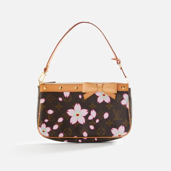 wgaca louis vuitton x murakami blossom brown pochette - KITH-SHOP