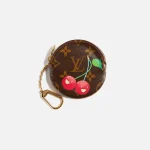 wgaca louis vuitton x murakami cherry round coin purse - KITH-SHOP