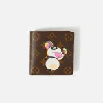 wgaca louis vuitton x murakami panda marco brown wallet - KITH-SHOP