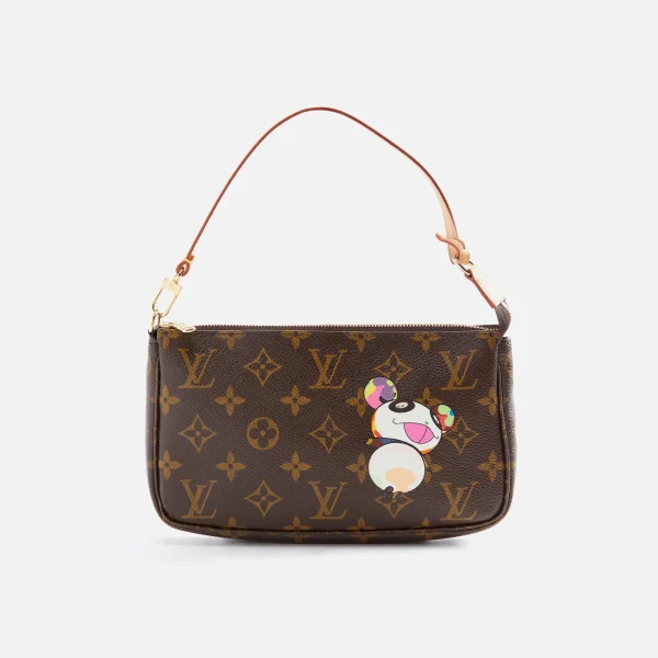 wgaca louis vuitton x murakami panda pochette v2 in brown - KITH-SHOP