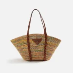 wgaca prada raffia multi colored tote bag - KITH-SHOP