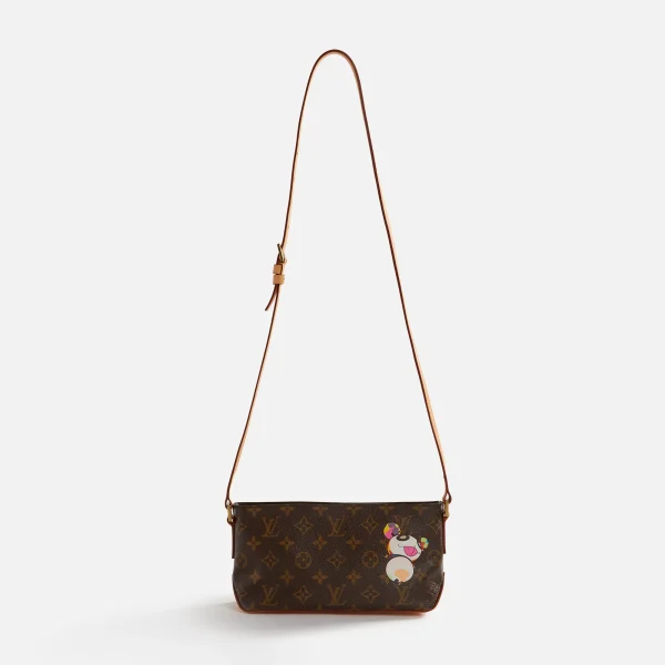 wgaca takashi murakami x louis vuitton panda trotteur brown bag - KITH-SHOP