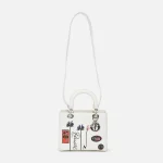 wgaca white embossed paradise lady dior m bag - KITH-SHOP