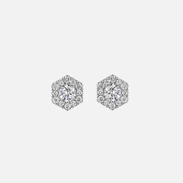 white gold vl cepher lierne large stud earrings - KITH-SHOP