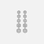 white gold vl cepher lierne long diamond drop earrings - KITH-SHOP