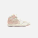 women s air jordan 1 mid se in coconut milk and legend colorway - KITH-SHOP