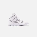 women s jordan air jordan 1 mid se white sneakers - KITH-SHOP