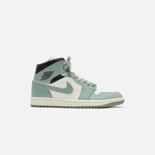 women s jordan air jordan 1 mid sneakers sail jade smoke anthracite - KITH-SHOP