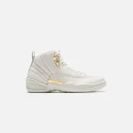 women s jordan air jordan 12 phantom in metallic gold and white - KITH-SHOP