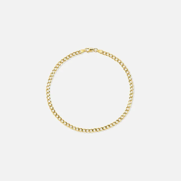 yellow gold cuban link chain bracelet by isa grutman - KITH-SHOP