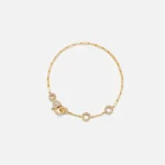 yvonne leon 18k yellow gold baguette riviere bracelet - KITH-SHOP