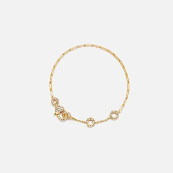 yvonne leon 18k yellow gold baguette riviere bracelet - KITH-SHOP