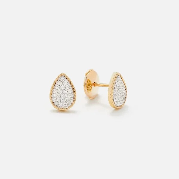 yvonne leon baby puce diamond poire earrings - KITH-SHOP