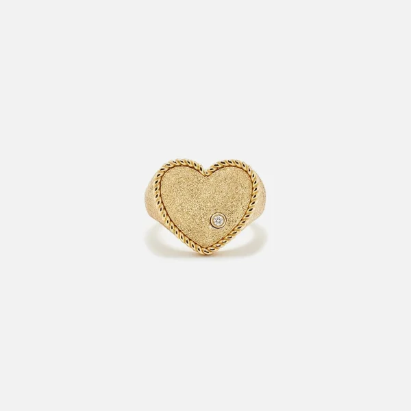 yvonne leon chevallier heart paillet yellow gold necklace - KITH-SHOP