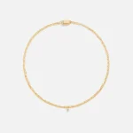 yvonne leon collier double solitaire pendant in yellow gold - KITH-SHOP