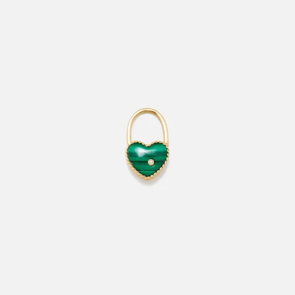 yvonne leon creole heart pendant necklace in green and yellow - KITH-SHOP