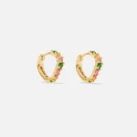 yvonne leon rainbow hoop earrings vague pmoj or jaune - KITH-SHOP